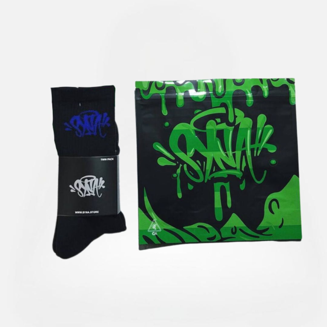 PACK 2 PAR CALCETINES SYNA BLACK AND BLUE