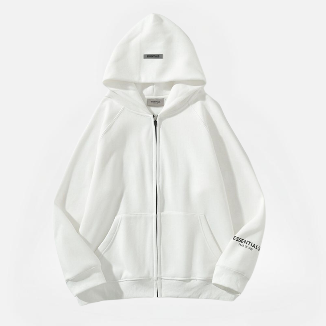 POLERON ESSENTIALS ZIPPER WHITE