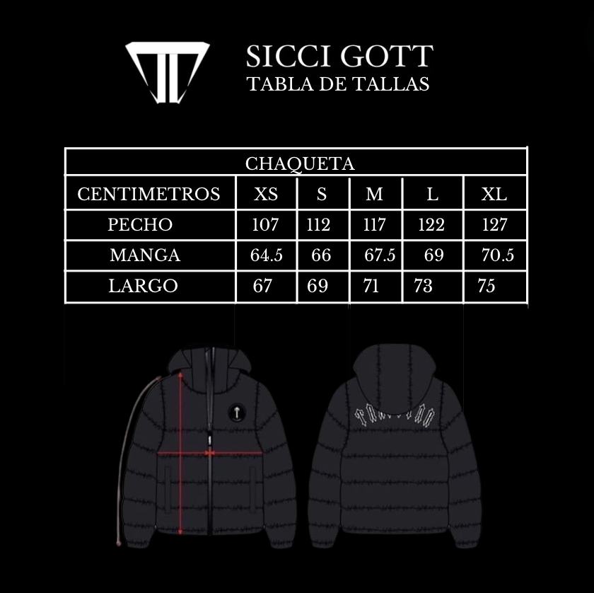 CHAQUETA IRONGATE SHINY DETACHABLE BLACK