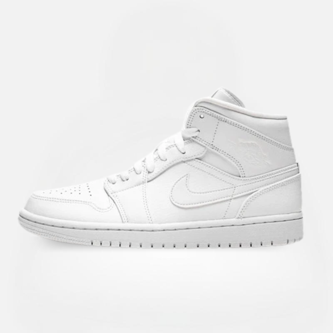 JORDAN 1 RETRO MID TRIPLE WHITE
